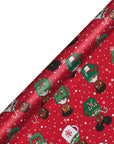 Kids in Mugs Red Foil Gift Wrap