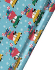 Kids in Cars Blue Foil Gift Wrap