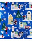 Blue Carolers Foil Gift Wrap