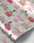 White Sleigh Sis Gift Wrap