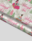 White Sleigh Sis Gift Wrap