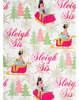 White Sleigh Sis Gift Wrap