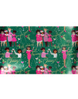 Black Paper Party Rich Auntie Vibes Gift Wrap Multipack – 4 Rolls, 180 sq. ft.