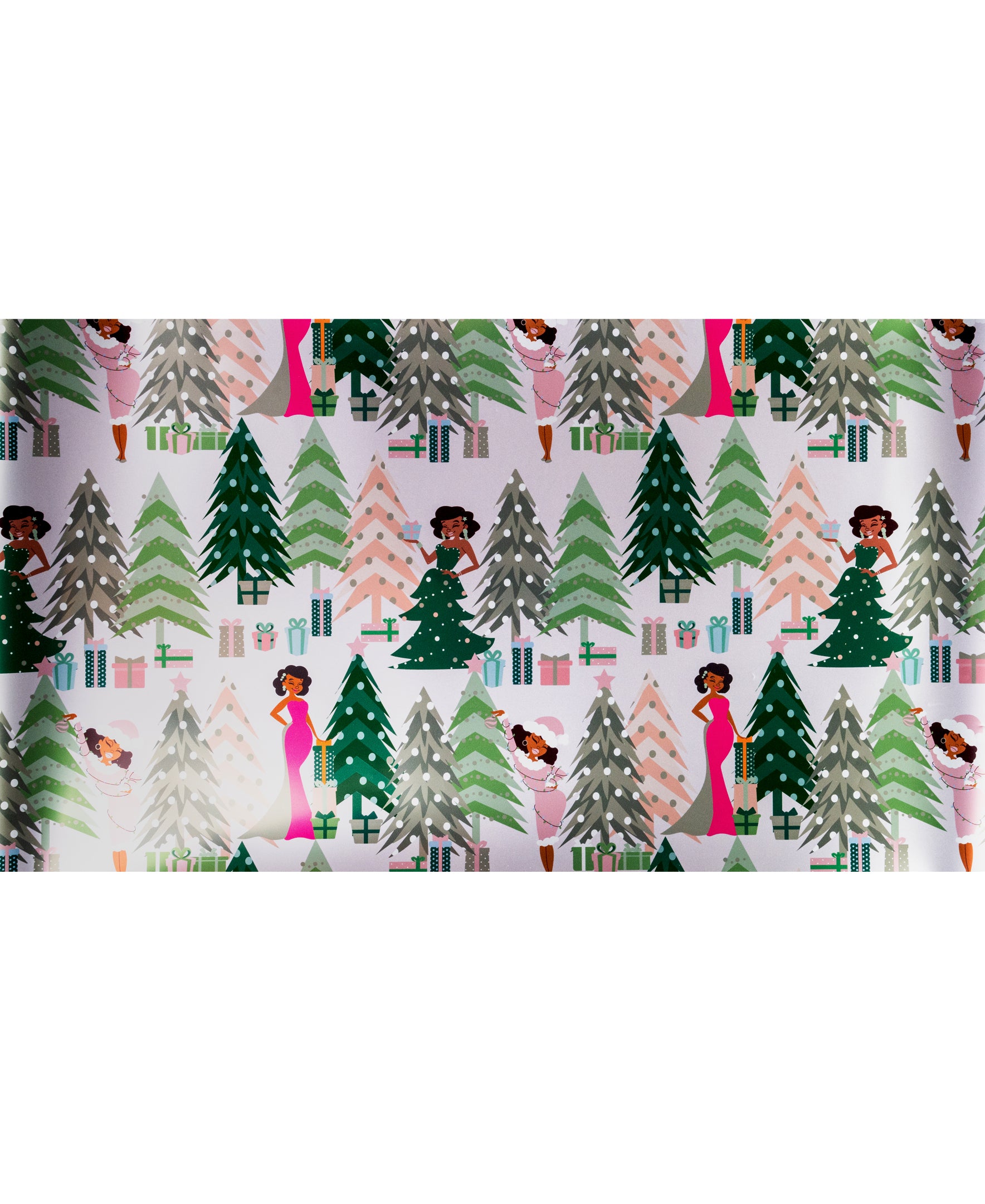 Black Paper Party Rich Auntie Vibes Gift Wrap Multipack – 4 Rolls, 180 sq. ft.