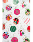 White Holly Ornaments Gift Wrap