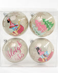 Ornament 4PK Sleigh Sis