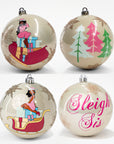 Ornament 4PK Sleigh Sis