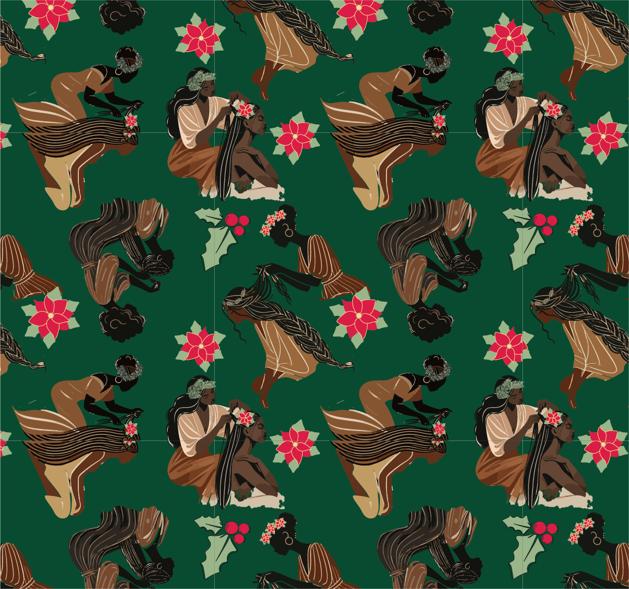 Black Paper Party Nile Noel Gift Wrap Multipack – 4 Rolls, 180 sq. ft.