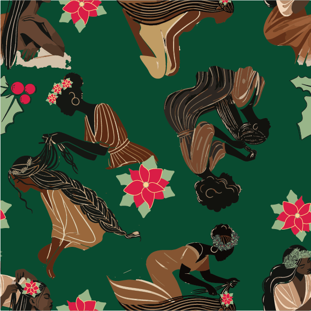 Black Paper Party Nile Noel Gift Wrap Multipack – 4 Rolls, 180 sq. ft.
