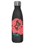 17 oz Stainless Steel Bottle Black Paper Party XOXO