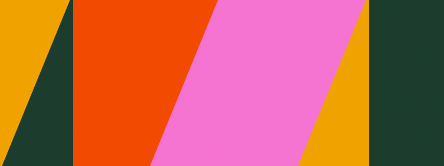 a geometric background with yellow, green, orange and pink vertical blocks