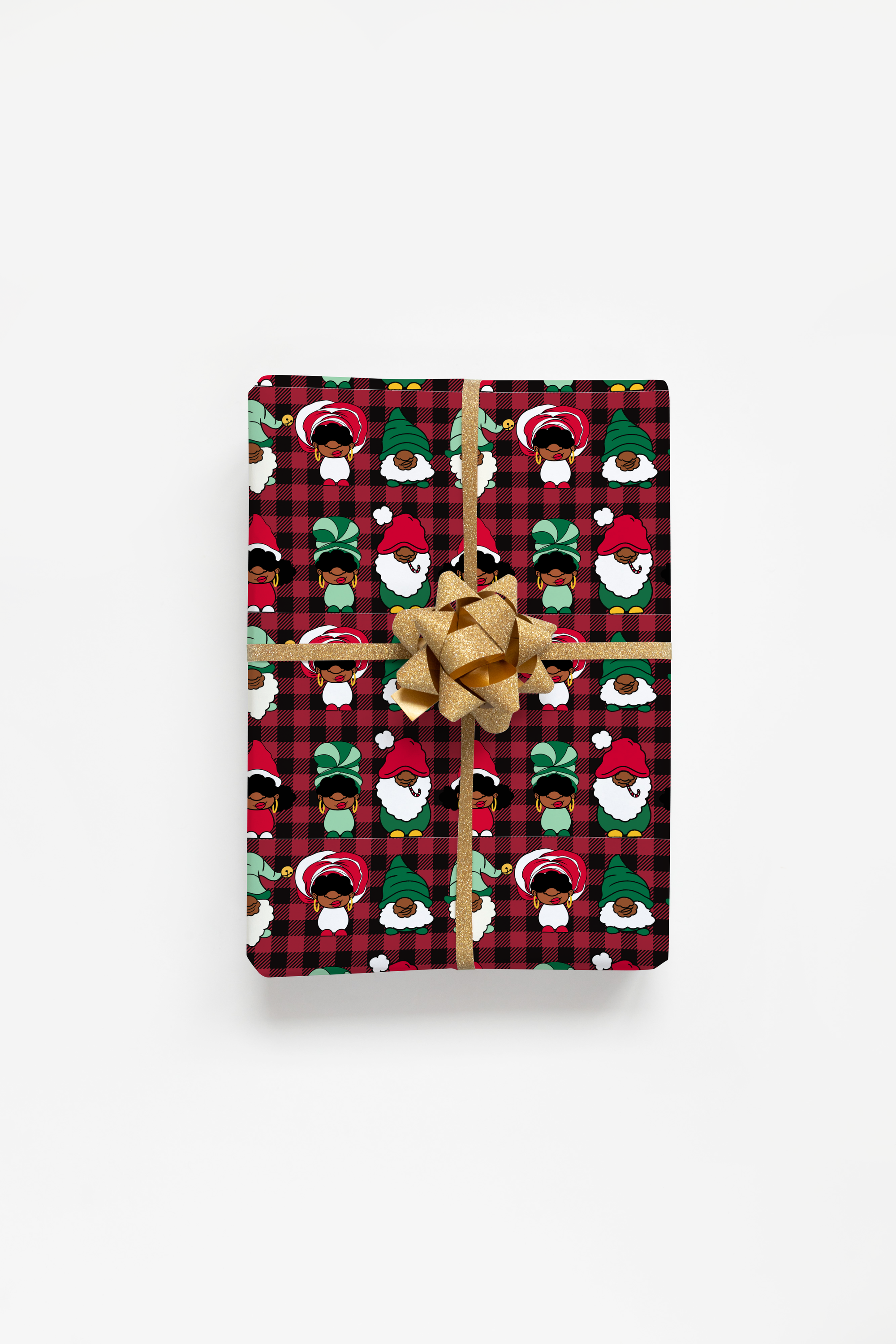 Black Paper Party Traditional Holiday Gift Wrap Multipack – 4 Rolls, 180 sq. ft.