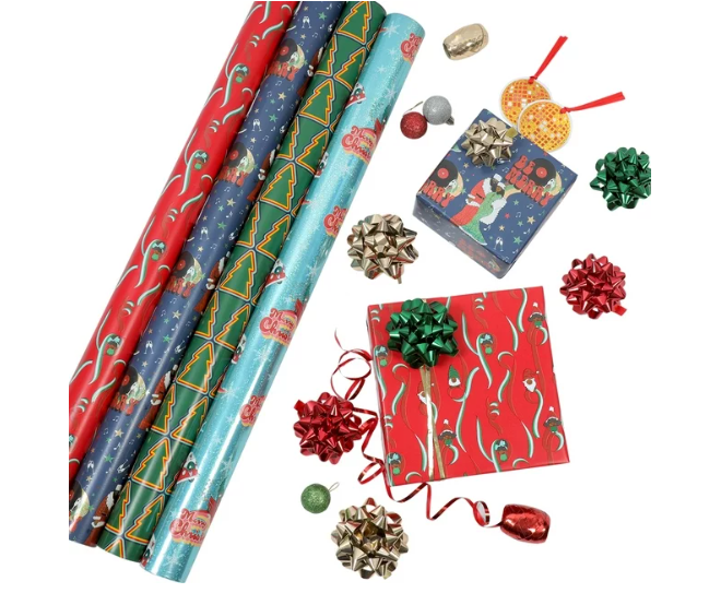 Christmas wrapping cheap paper set