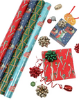 Shark Tank Bundle - 4 Pack Christmas Gift Wrap and Accessories