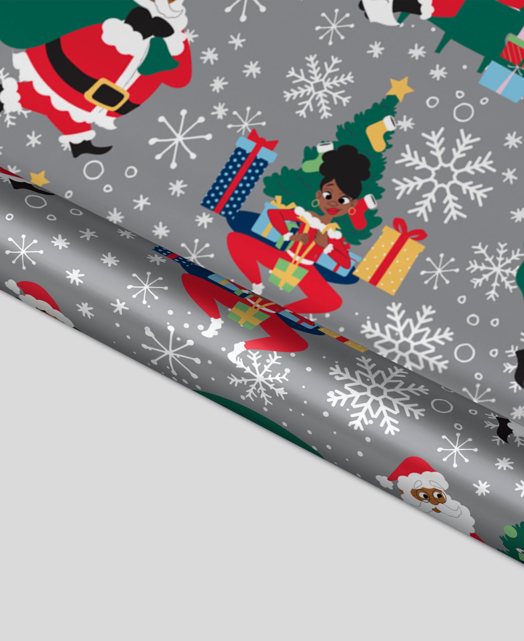 Black Paper Party ’Tis The Season Foil Gift Wrap Multipack – 4 Rolls, 180 sq. ft.