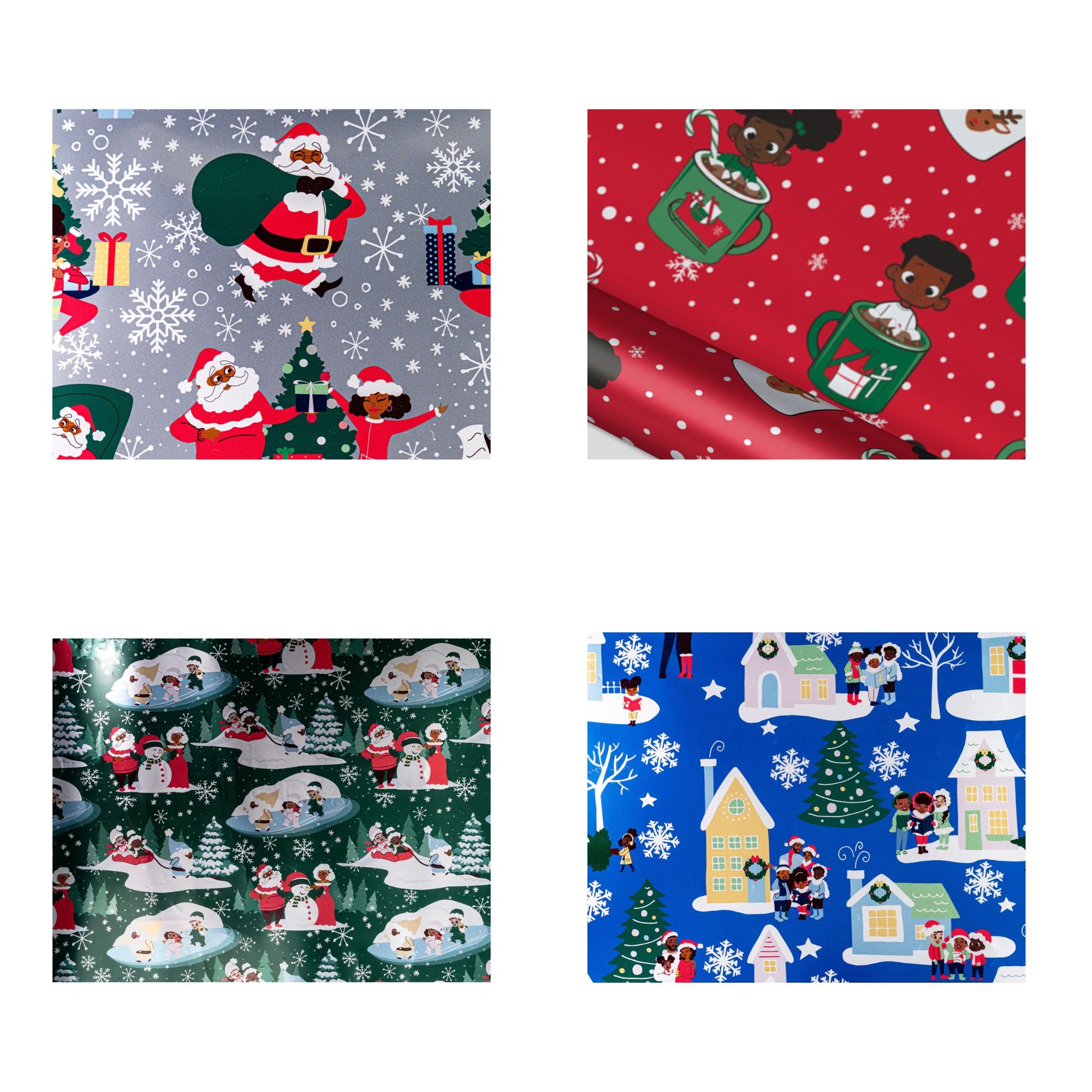 Black Paper Party ’Tis The Season Foil Gift Wrap Multipack – 4 Rolls, 180 sq. ft.