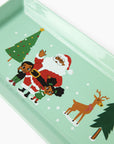 Ceramic Serving Tray Klaus Family Winter Scene