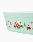 Ceramic Loaf Pan Klaus Family Winter Scene
