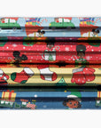 Wrap- 4 Pack Metallic Holiday Gift Wrap Set