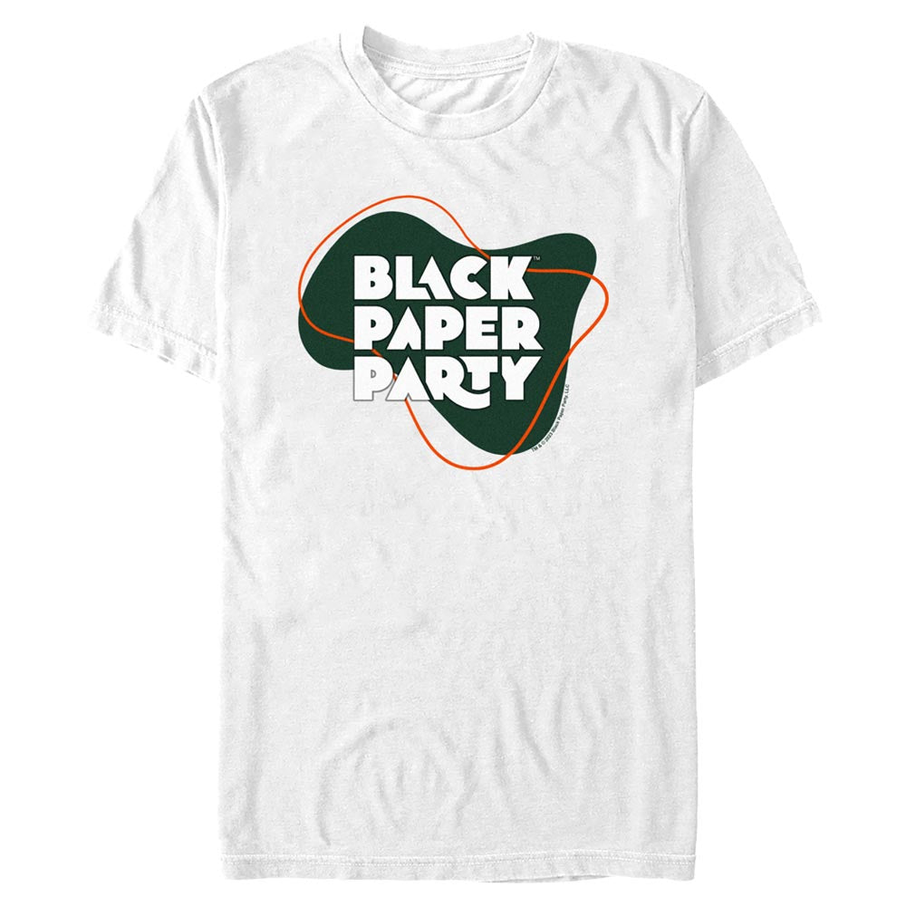 Men&#39;s Black Paper Party Black Paper Wavy Logo