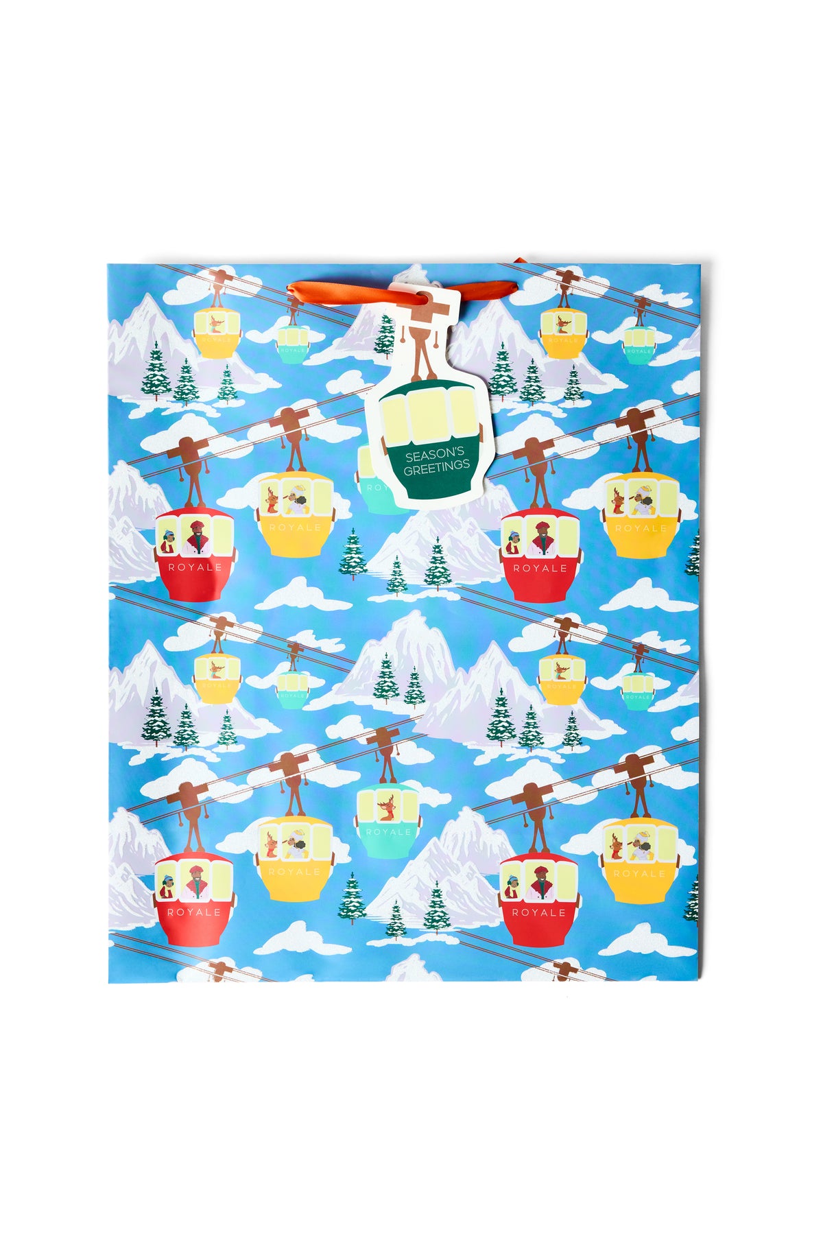 Black Paper Party Sugarplum Ski Lodge gift bags, holiday lifestyle photo