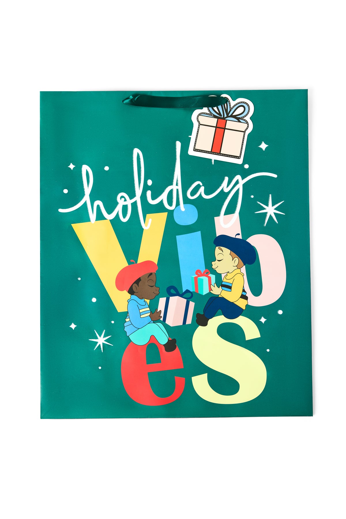 Black Paper Party Sugarplum Ski Lodge gift bags, holiday lifestyle photo