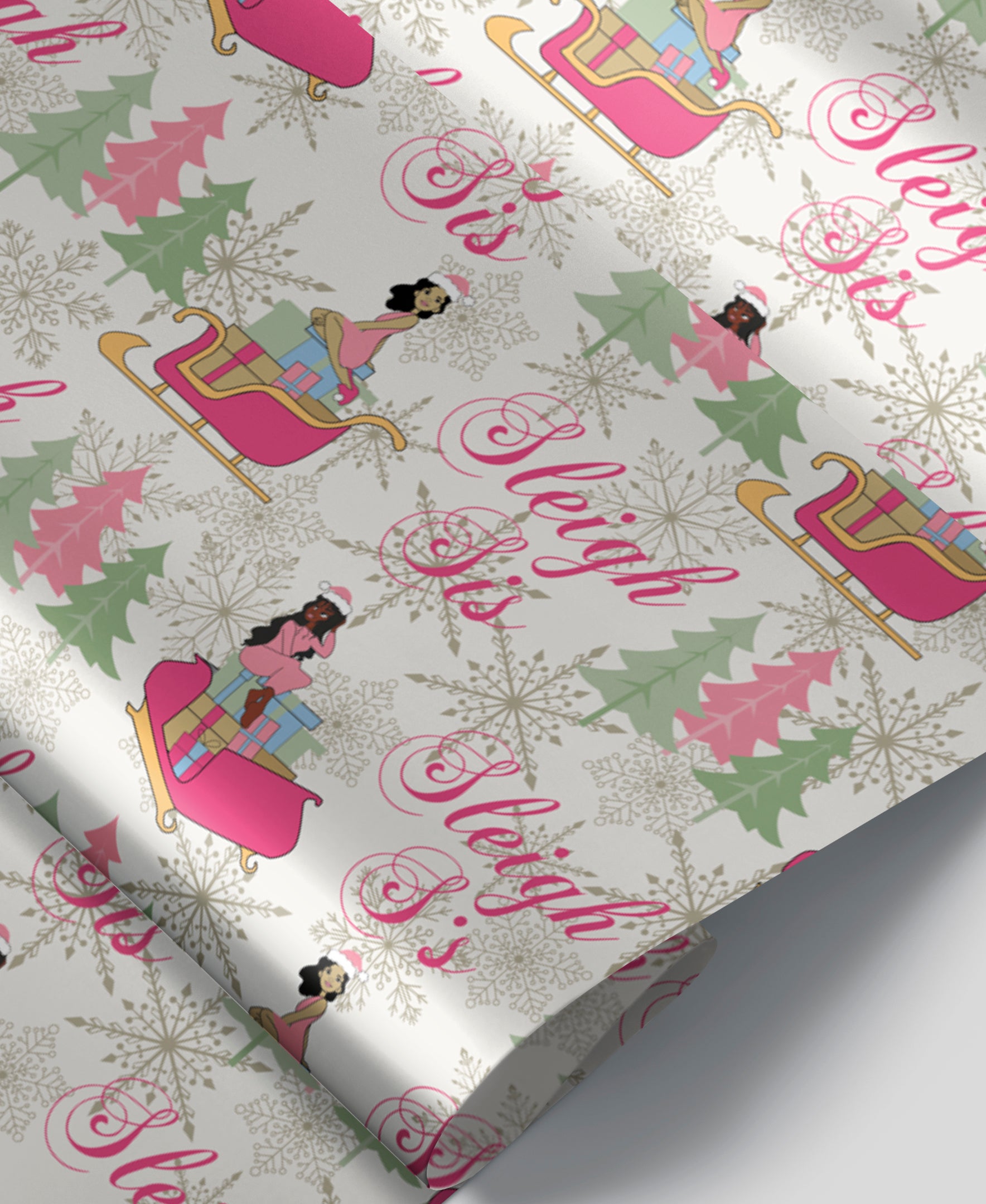 Black Paper Party Rich Auntie Vibes Gift Wrap Multipack – 4 Rolls, 45 sq. ft.