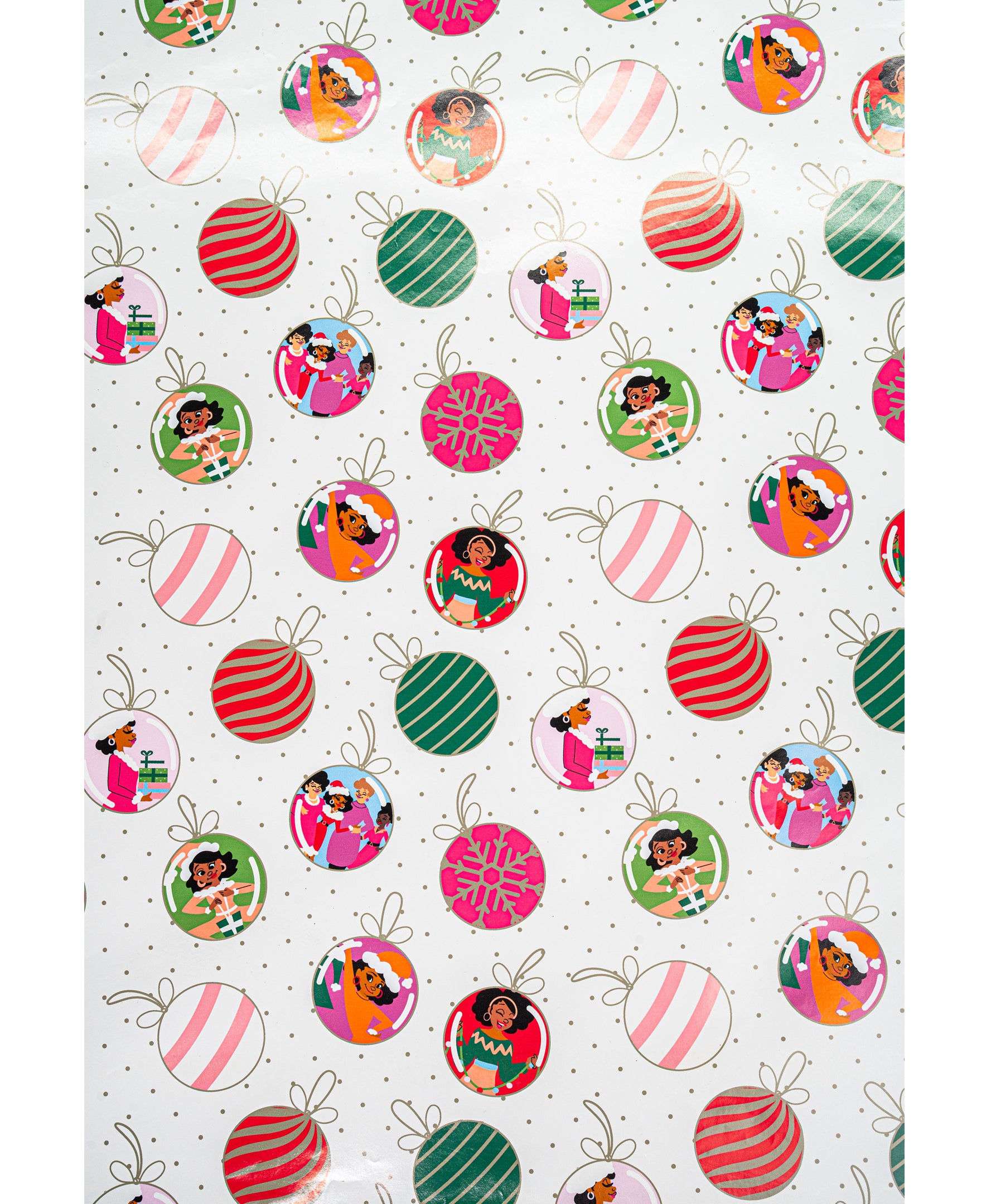 Black Paper Party Rich Auntie Vibes Gift Wrap Multipack – 4 Rolls, 45 sq. ft.