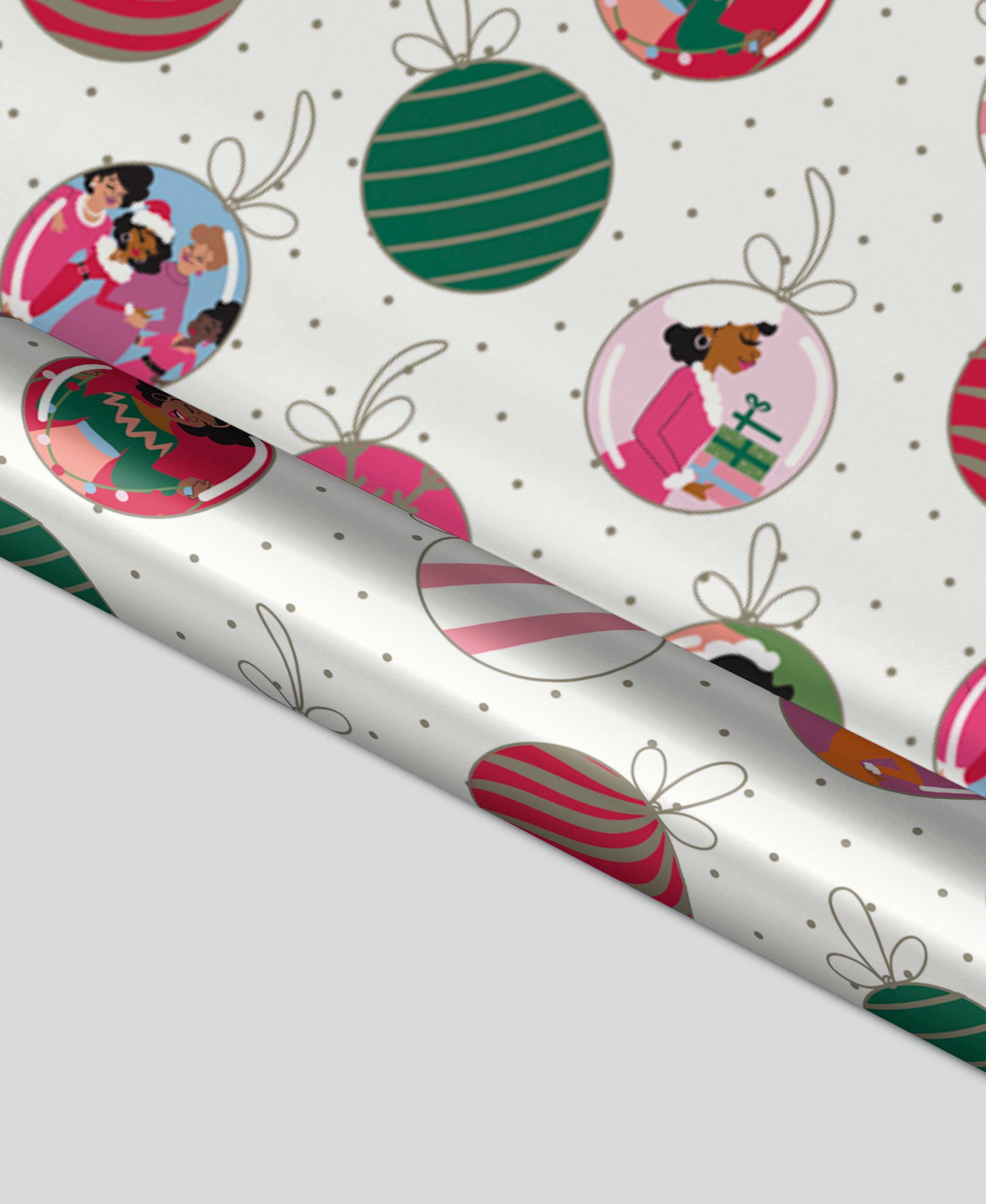 Black Paper Party Rich Auntie Vibes Gift Wrap Multipack – 4 Rolls, 45 sq. ft.