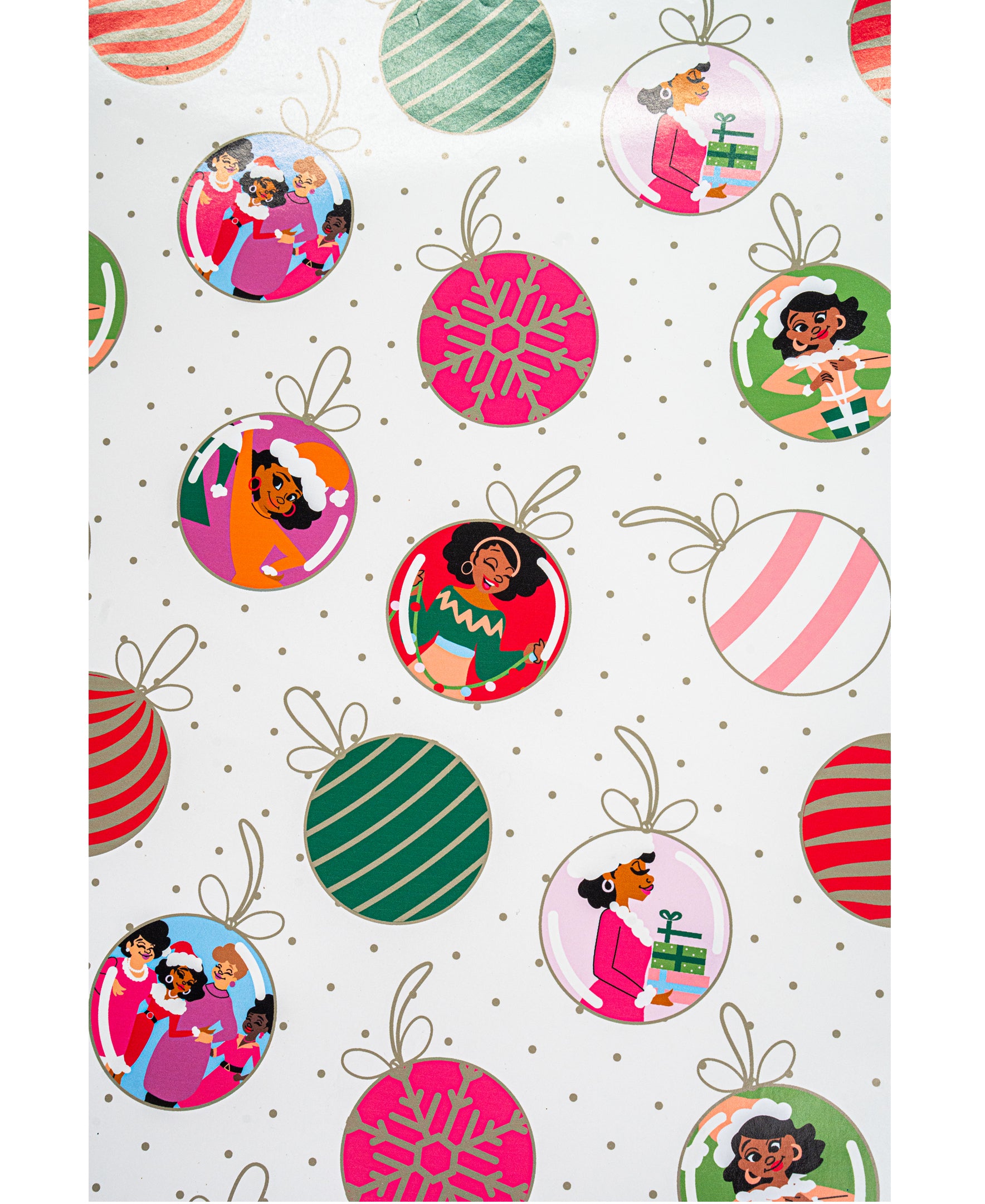 Black Paper Party Rich Auntie Vibes Gift Wrap Multipack – 4 Rolls, 45 sq. ft.