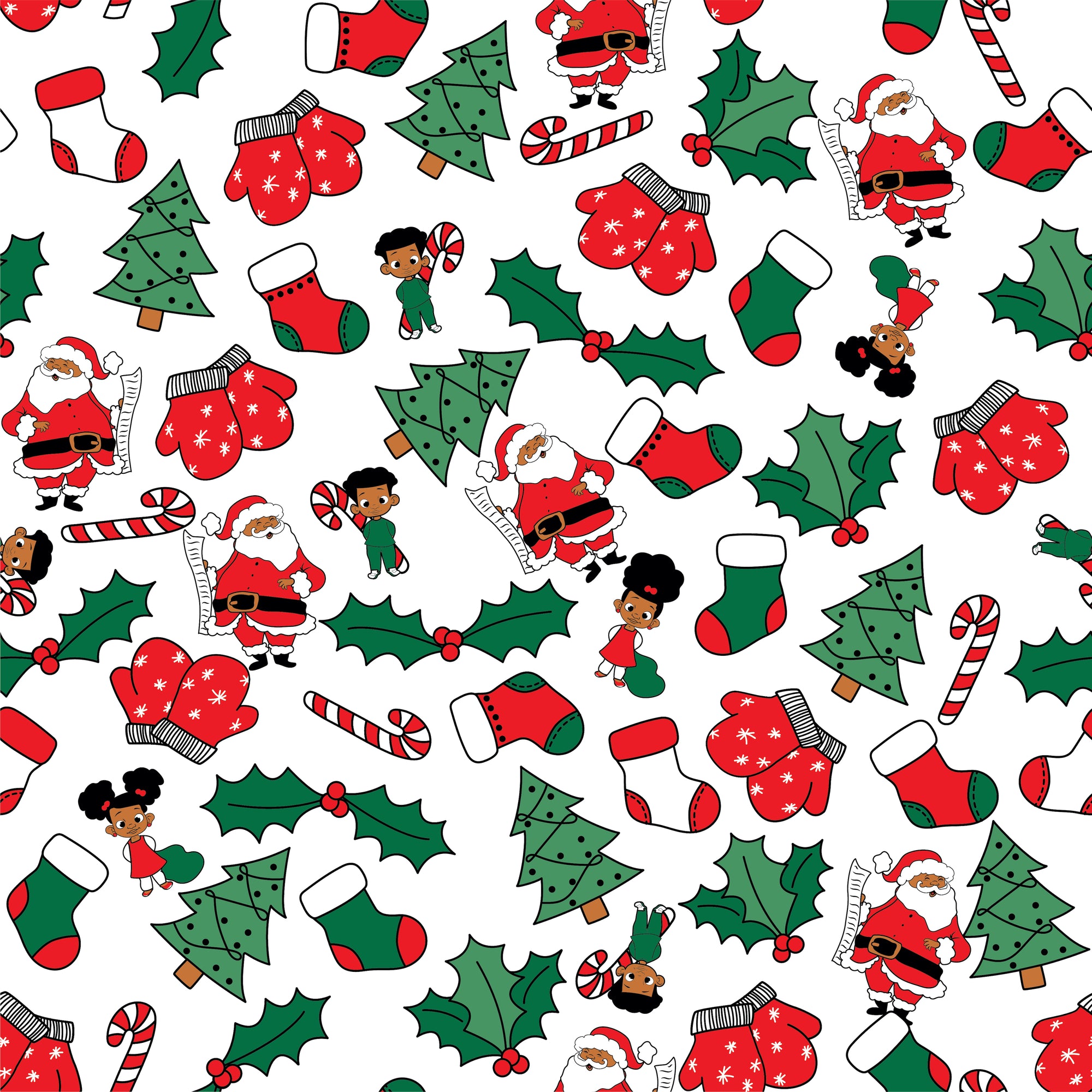 Black Paper Party Traditional Holiday Gift Wrap Multipack – 4 Rolls, 45 sq. ft.