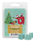 Scented wax melts packaging with Christmas-themed design and text.