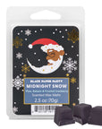 Scented wax melts packaging with a Christmas-themed label on a white background