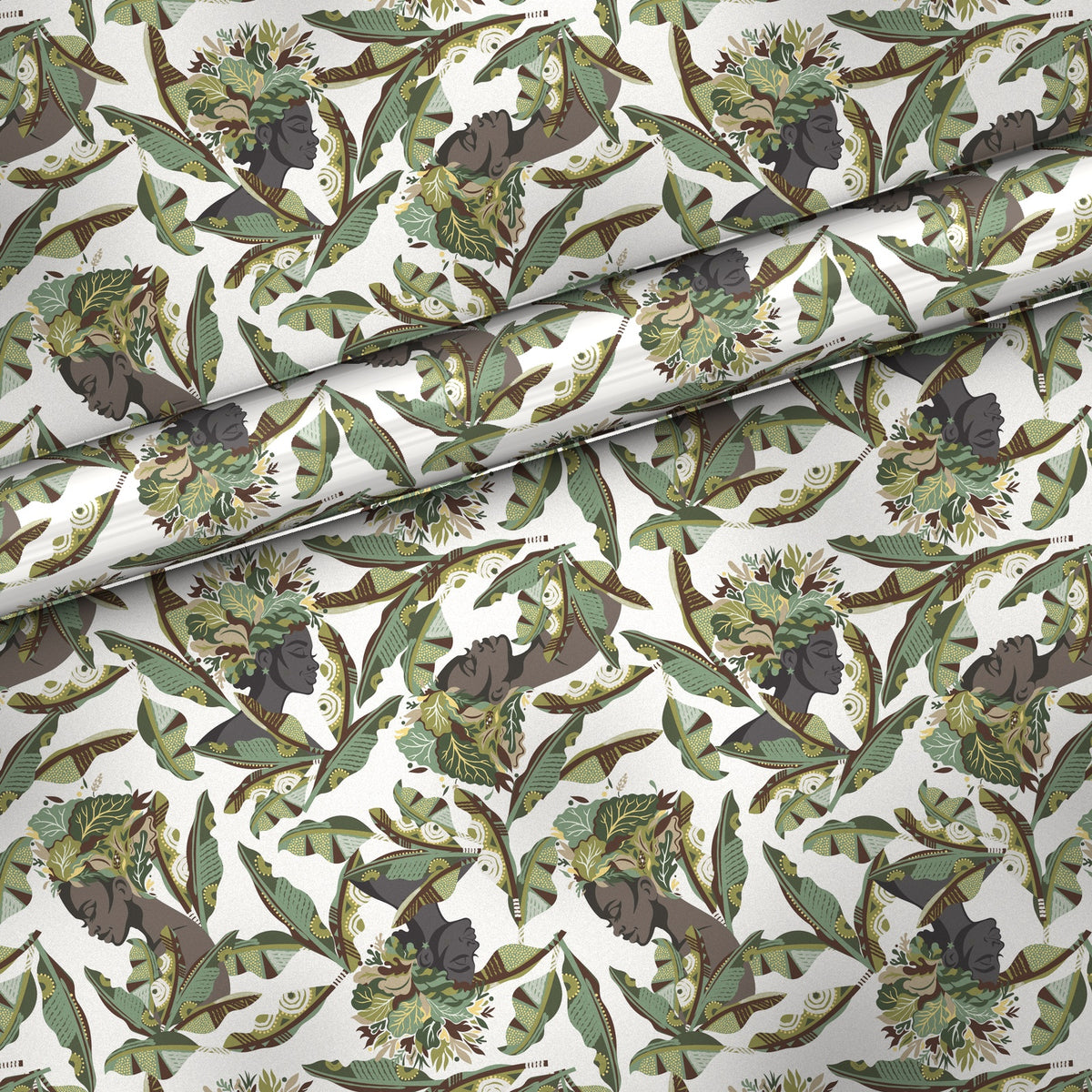 Camo Collard gift wrap, flat sheet with roll, matte finish