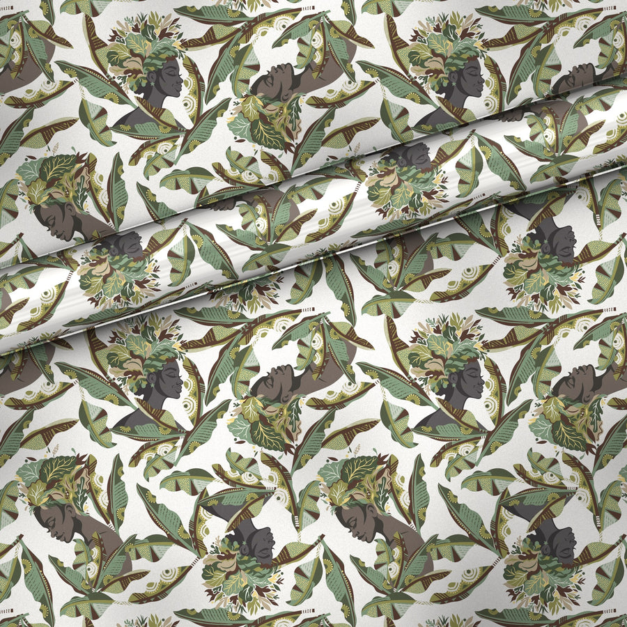 Camo Collard gift wrap, flat sheet with roll, matte finish
