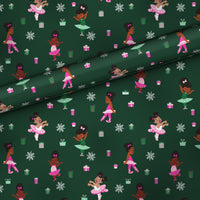 Baby Ballerina African American Christmas Gift Wrap | Made to Order Roll