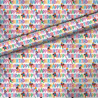 Happy Birthday Letters African American Kids Gift Wrap | Made to Order Roll