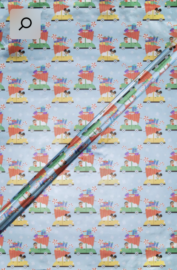 Wrap- Kids in Cars Blue Foil Gift Wrap