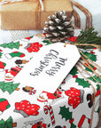 Black Paper Party Traditional Holiday Gift Wrap Multipack – 4 Rolls, 45 sq. ft.
