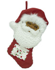 Black Paper Party Papa Klaus Letters to Santa red stocking with a Black Santa face and Dear Santa pocket.