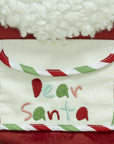 Dear Santa embroidered pocket on the Papa Klaus Letters to Santa holiday stocking.