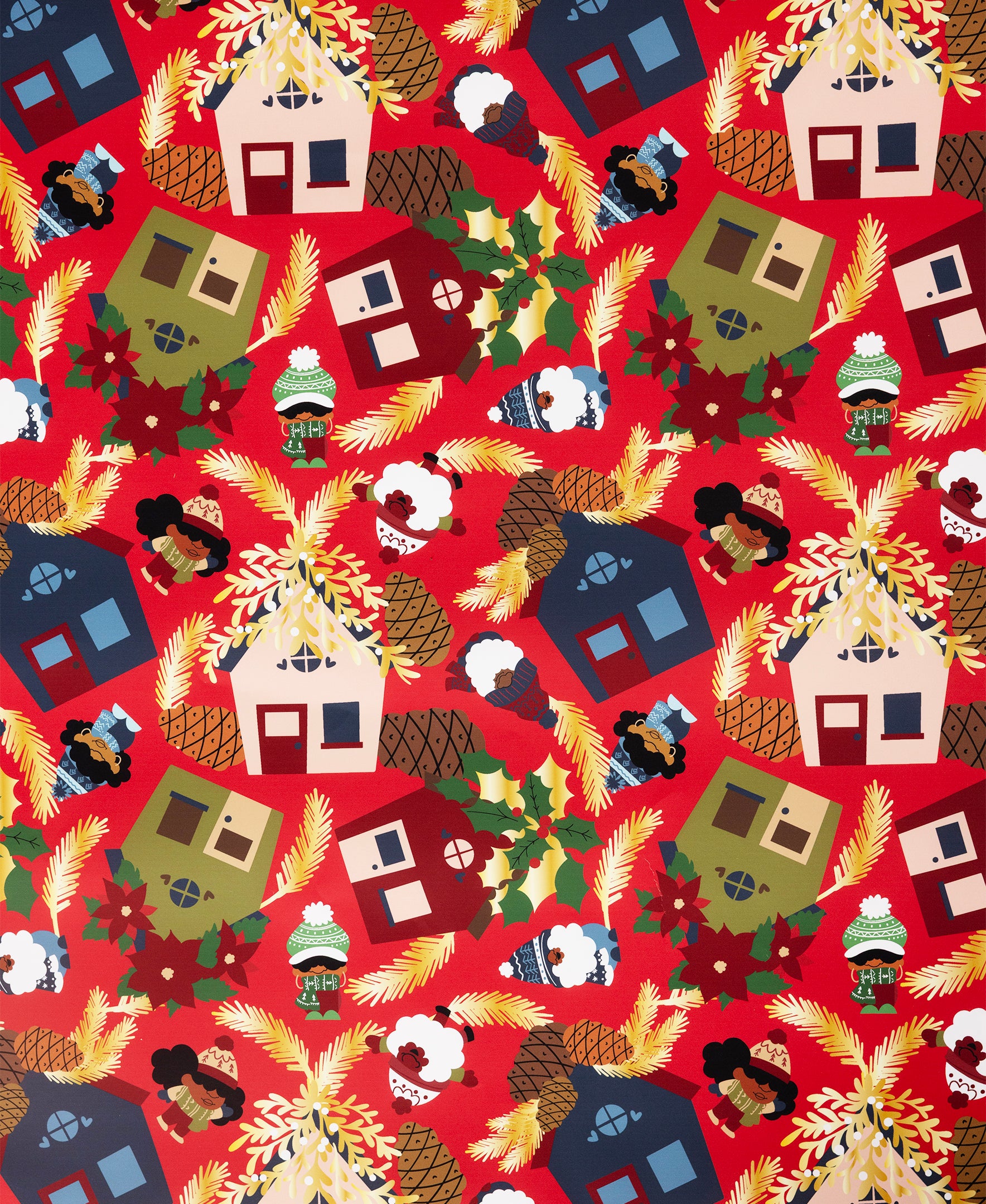 Black Paper Party Jubilee Gift Wrap Multipack – 4 Rolls, 45 sq. ft.