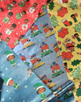 4 Pack Metallic Holiday Gift Wrap Set