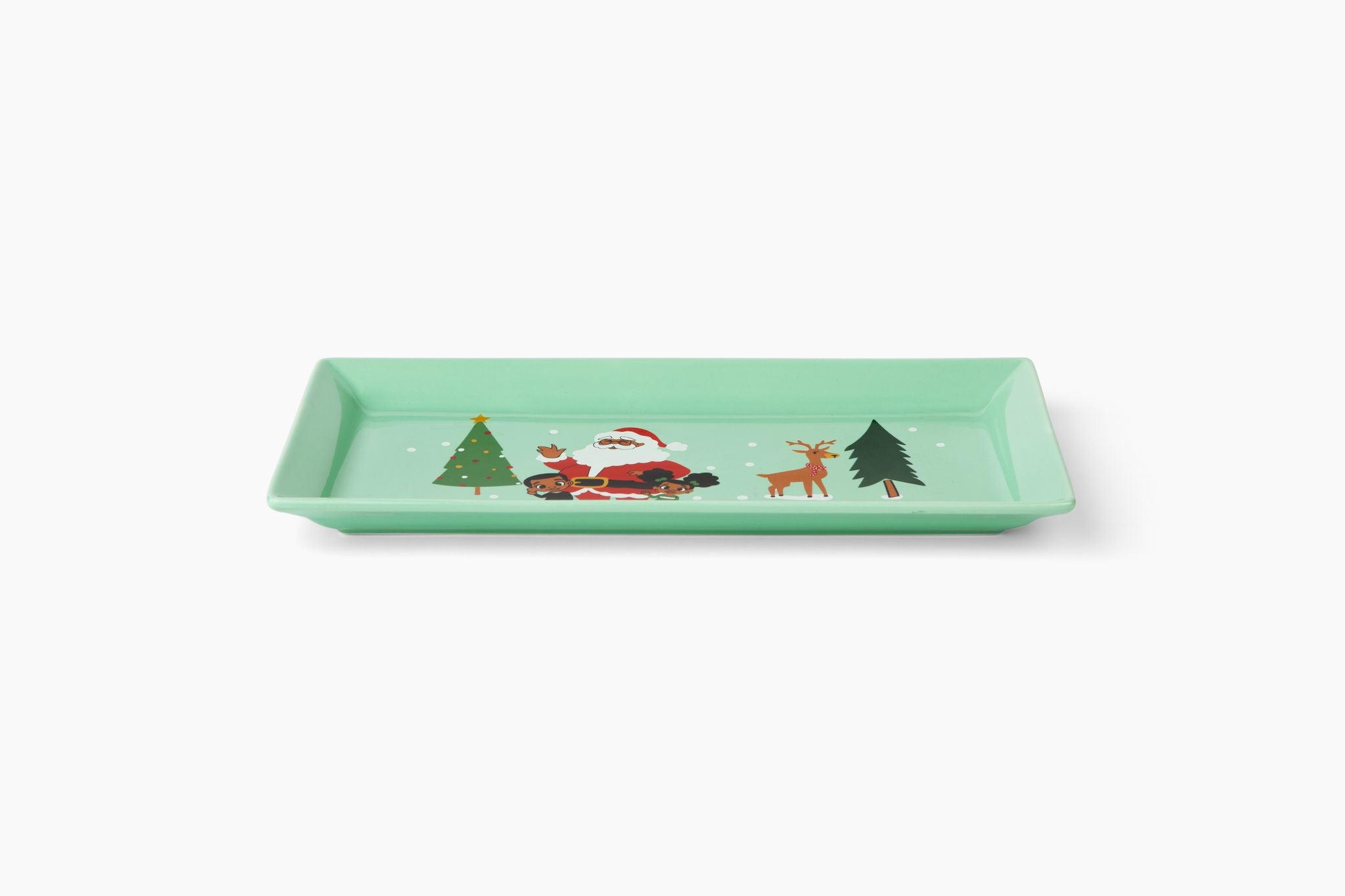 Ceramic Serving Tray Klaus Family Winter Scene