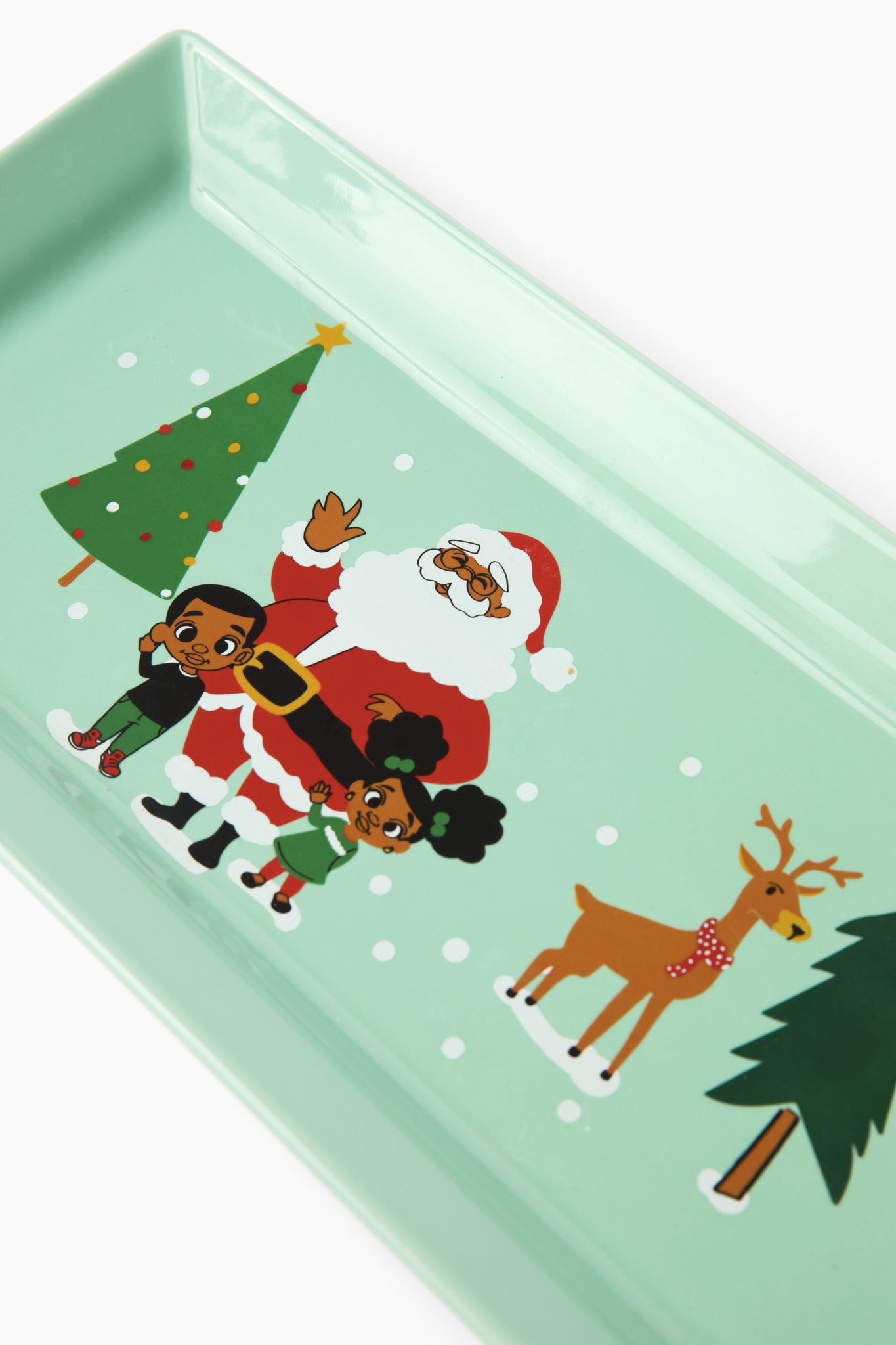 Ceramic Serving Tray Klaus Family Winter Scene