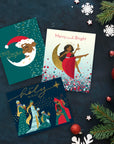 5 Pack Celestial Holiday Cards