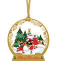24K Gold Plated Holiday Snow Globe Ornament