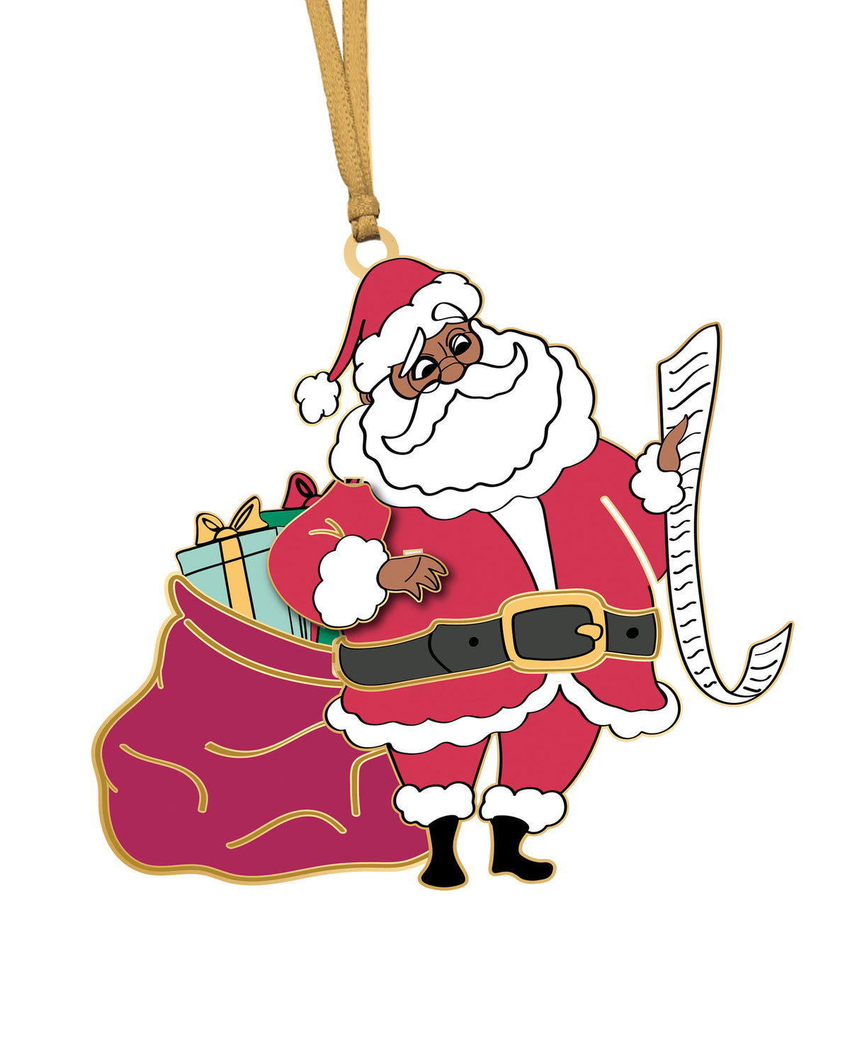 black owned christmas decor, santa ornament, ihearthatgirl.com