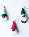 3 Pack Gnomie Ornaments