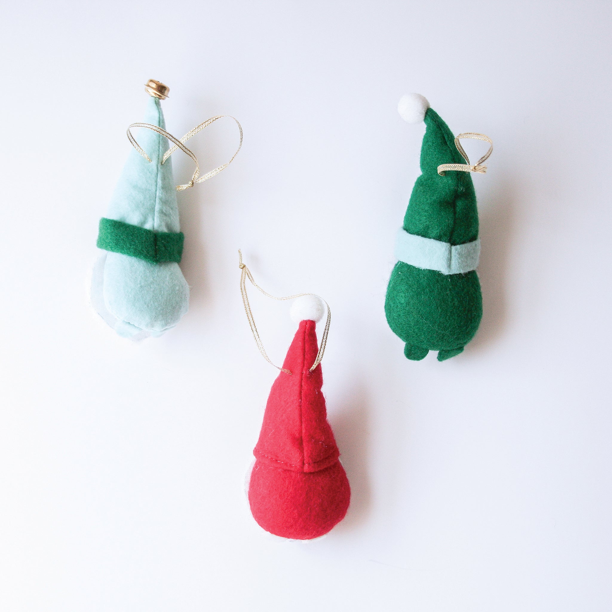 3 Pack Gnomie Ornaments